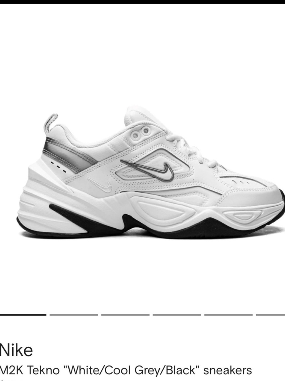 Nike M2K Tekno "White/Cool Grey/Black" sneakers Size 8.5